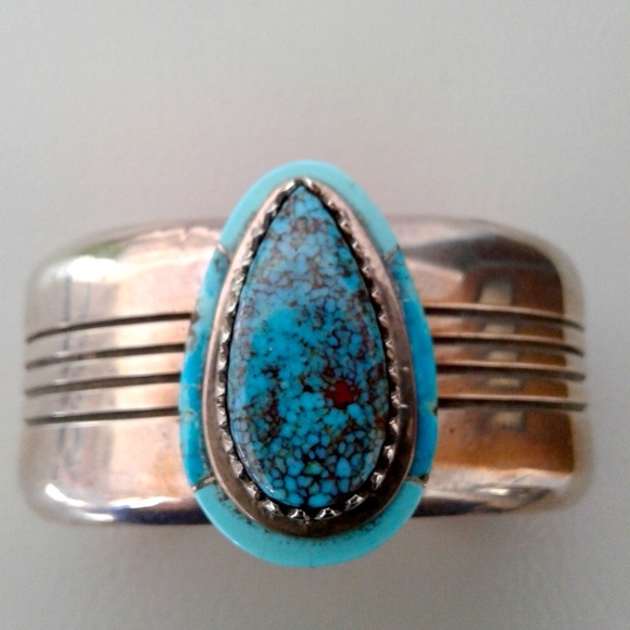 Vintage Native American Navajo Statement Bracelet - Picture 1 of 8